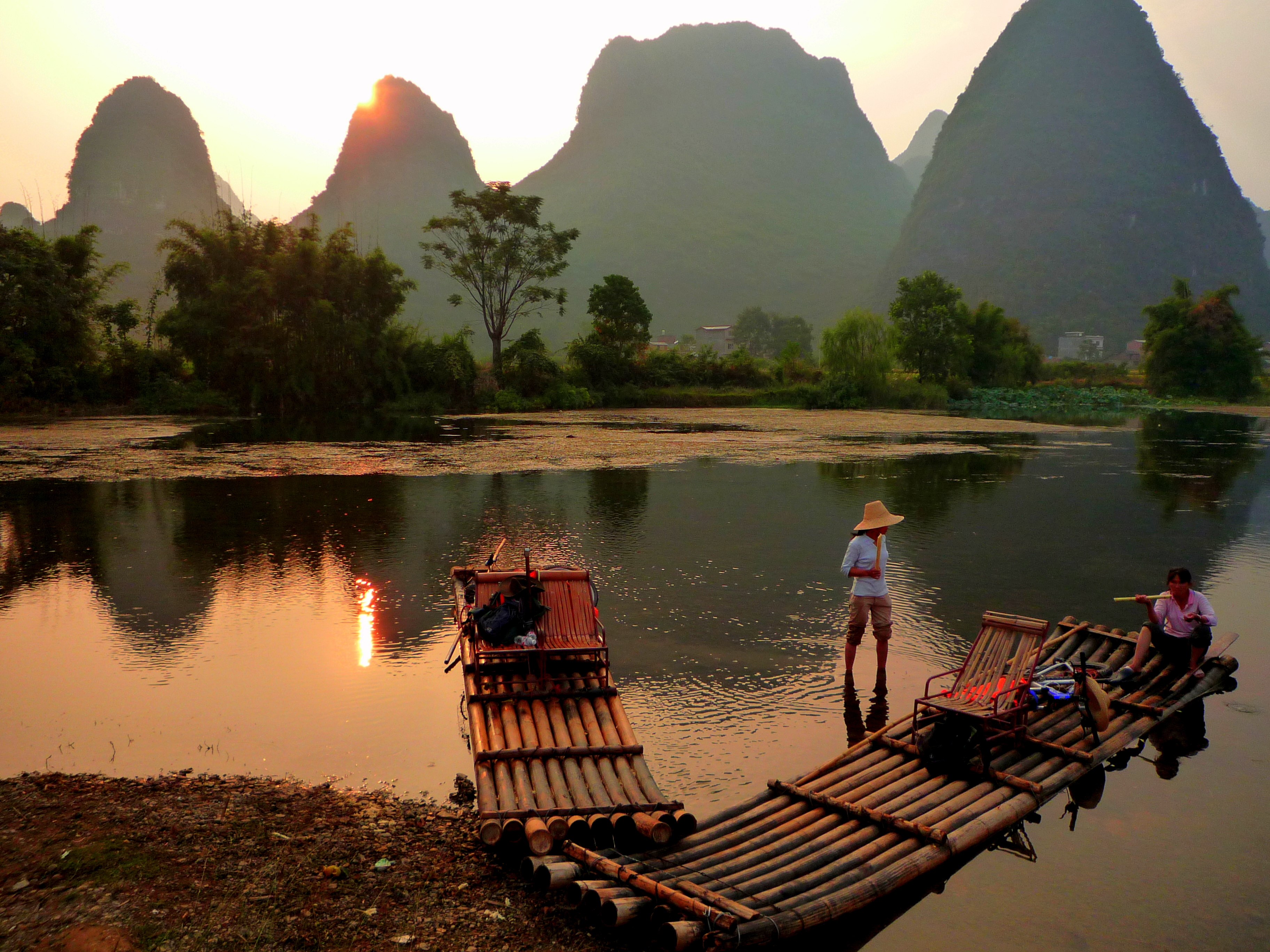 Bamboo Rafting on Yulong River